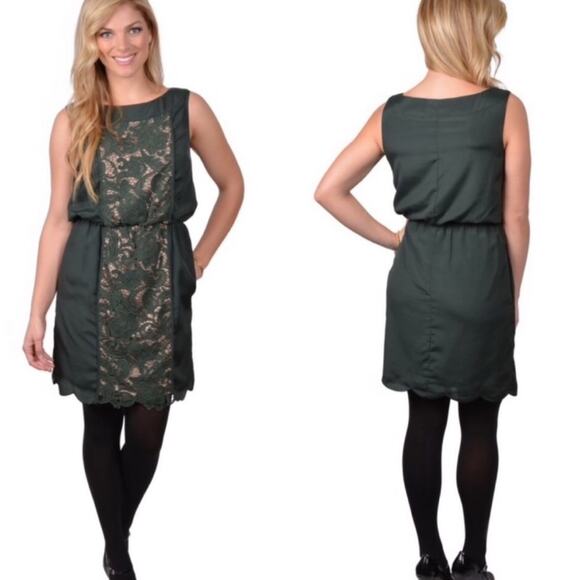 NWT Jessica Simpson Lace Panel Blouson Dress - Picture 1 of 7